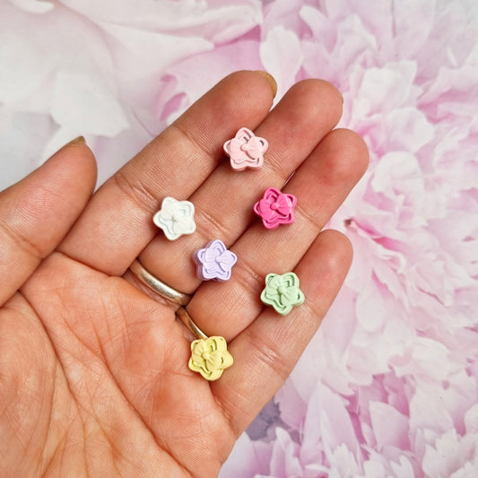 Colorful Metal Star Bow Beads