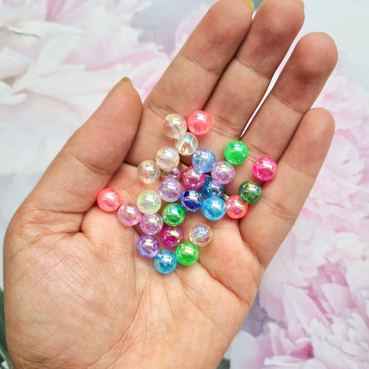 Acrylic Colorful Round Beads 8mm