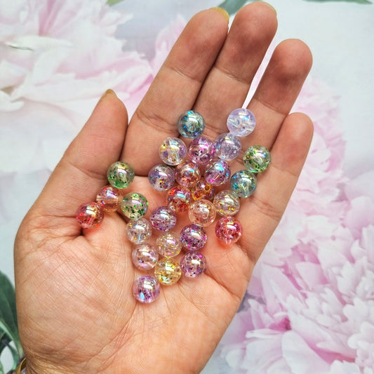 Acrylic Colorful Round Beads 10mm