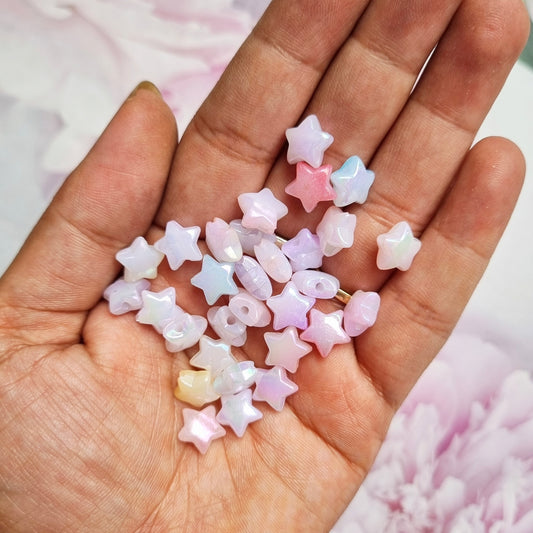 Acrylic Shaded Star Beads