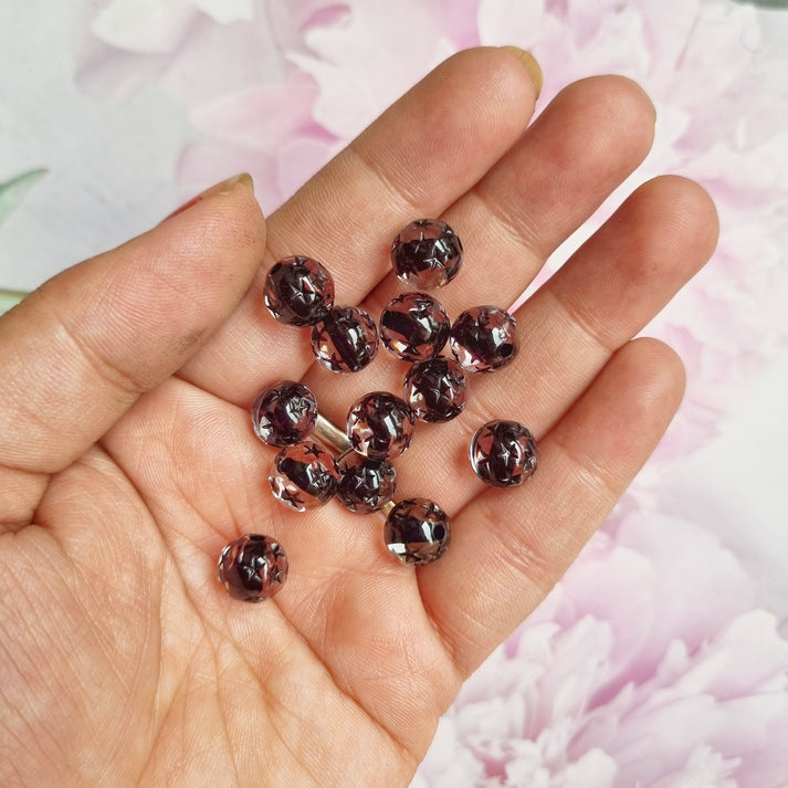 Acrylic Colorful Round Star Beads