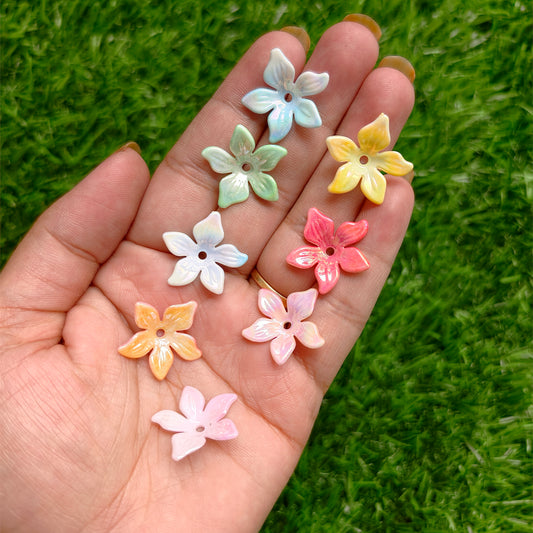 Acrylic Dual Shade Flower Caps
