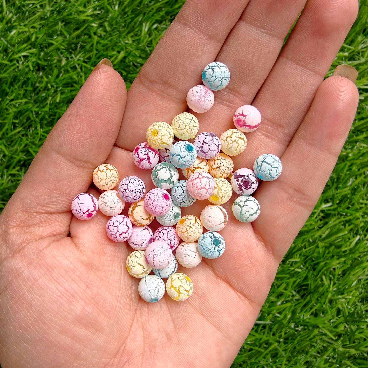 Acrylic Crackle Beads