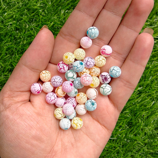Acrylic Crackle Beads