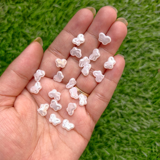 Pearlish Uncut Butterfly Beads