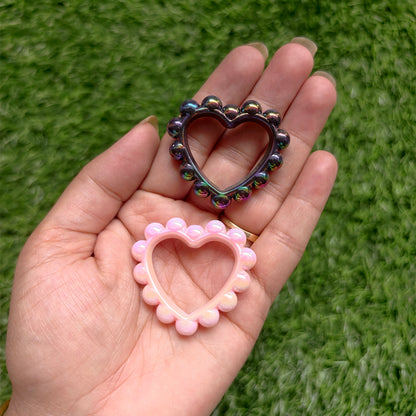 Acrylic Premium Heart Beads