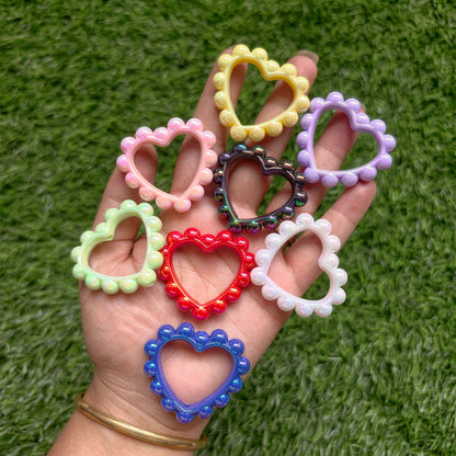 Acrylic Premium Heart Beads