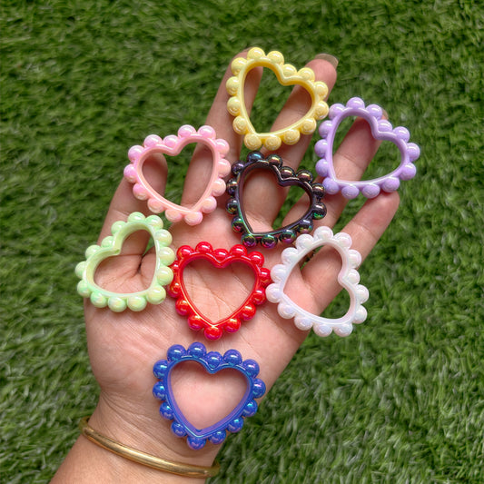 Acrylic Premium Heart Beads