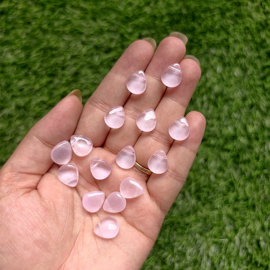 Glass Baby Pink Drop Beads