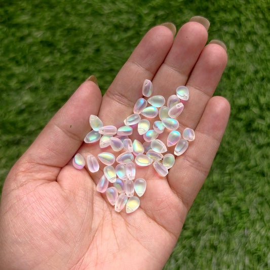 Glass Frost Drop Beads