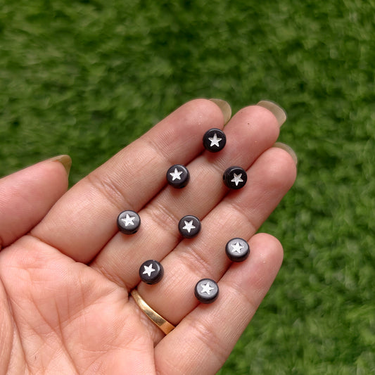 B&W Star Beads