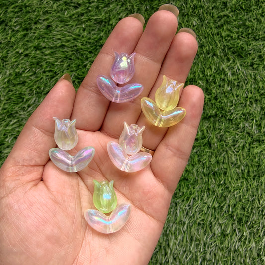 Acrylic Luminous Tulip Beads