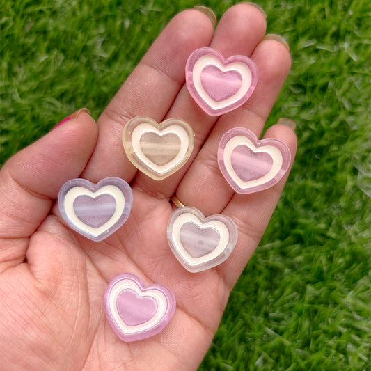 Frost Enamel Heart Beads
