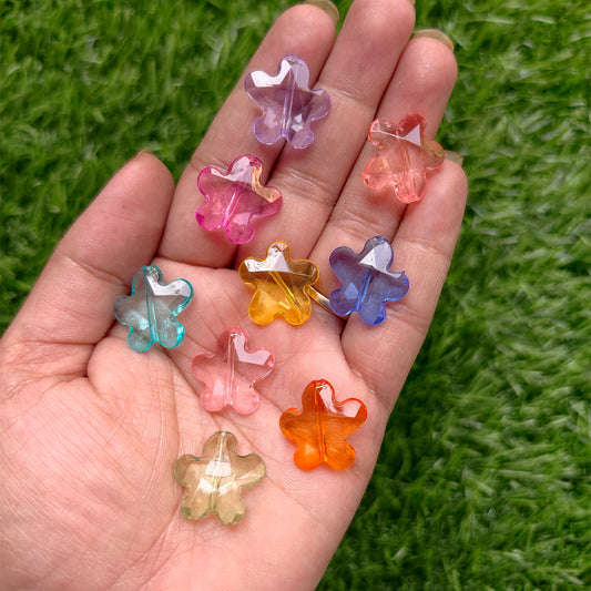 Acrylic Transparent colorful Starfish Beads