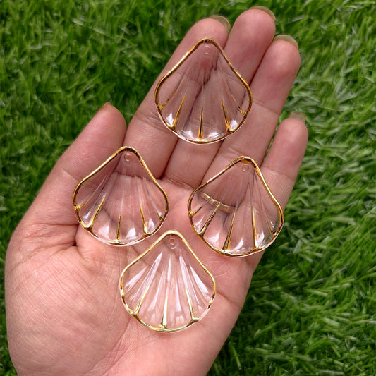 Acrylic Transparent large size Shell beads