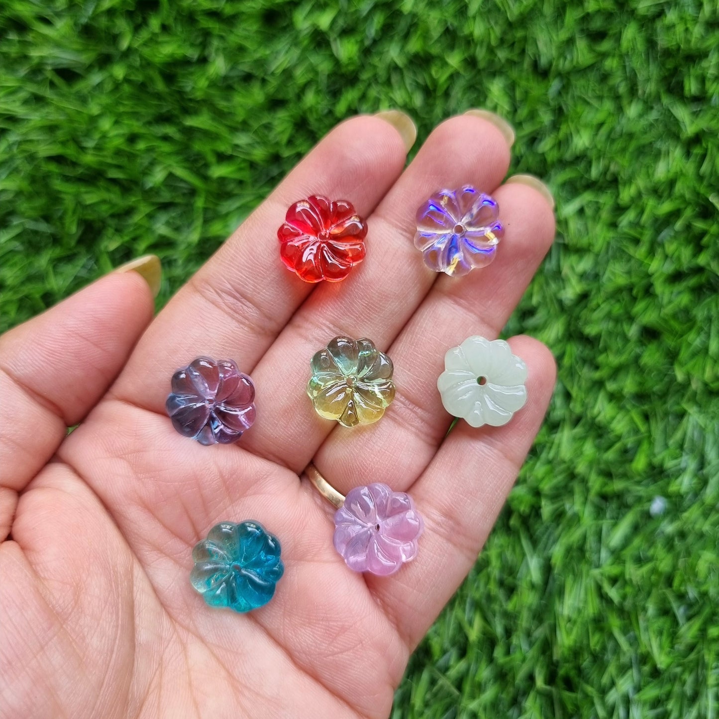 Glass Flower Beads