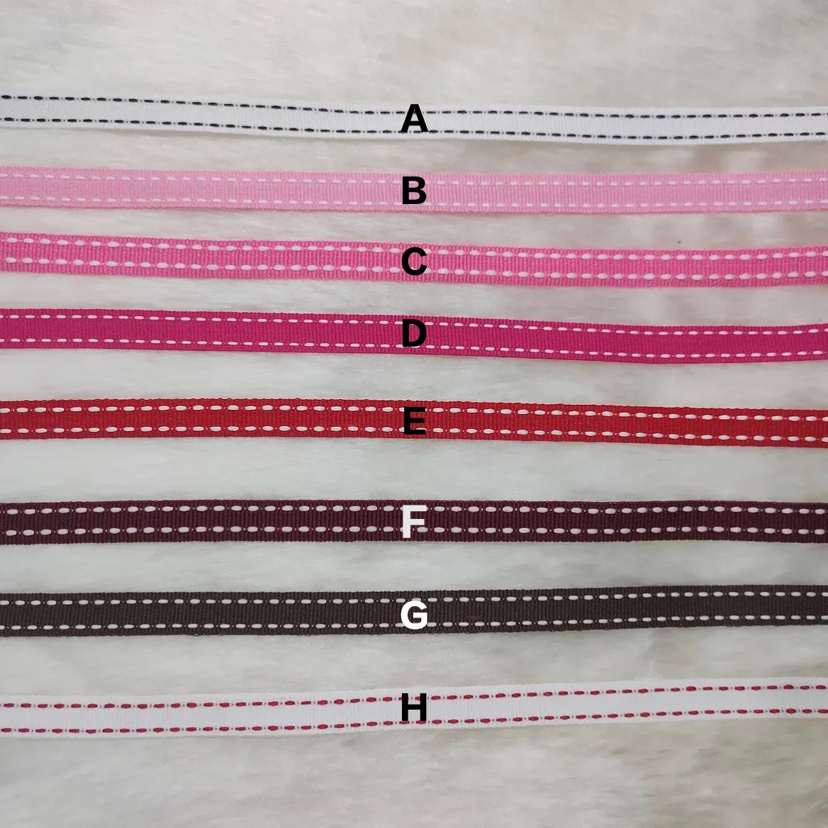 Stitched Gross Grain Ribbon 10mm