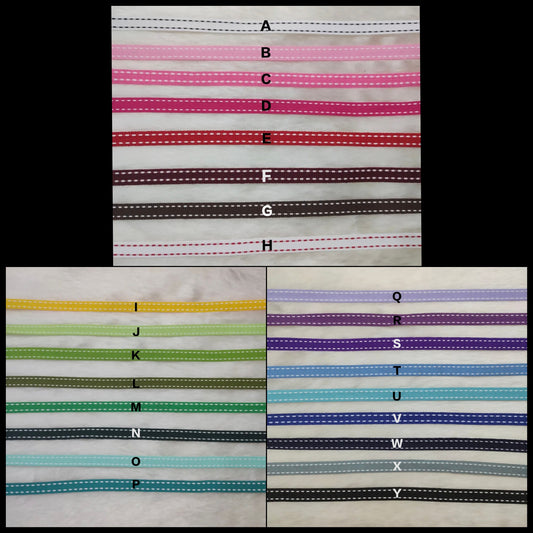 Stitched Gross Grain Ribbon 10mm