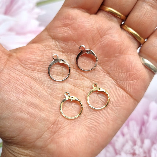 Jewellery Findings - Leverback Earings Round