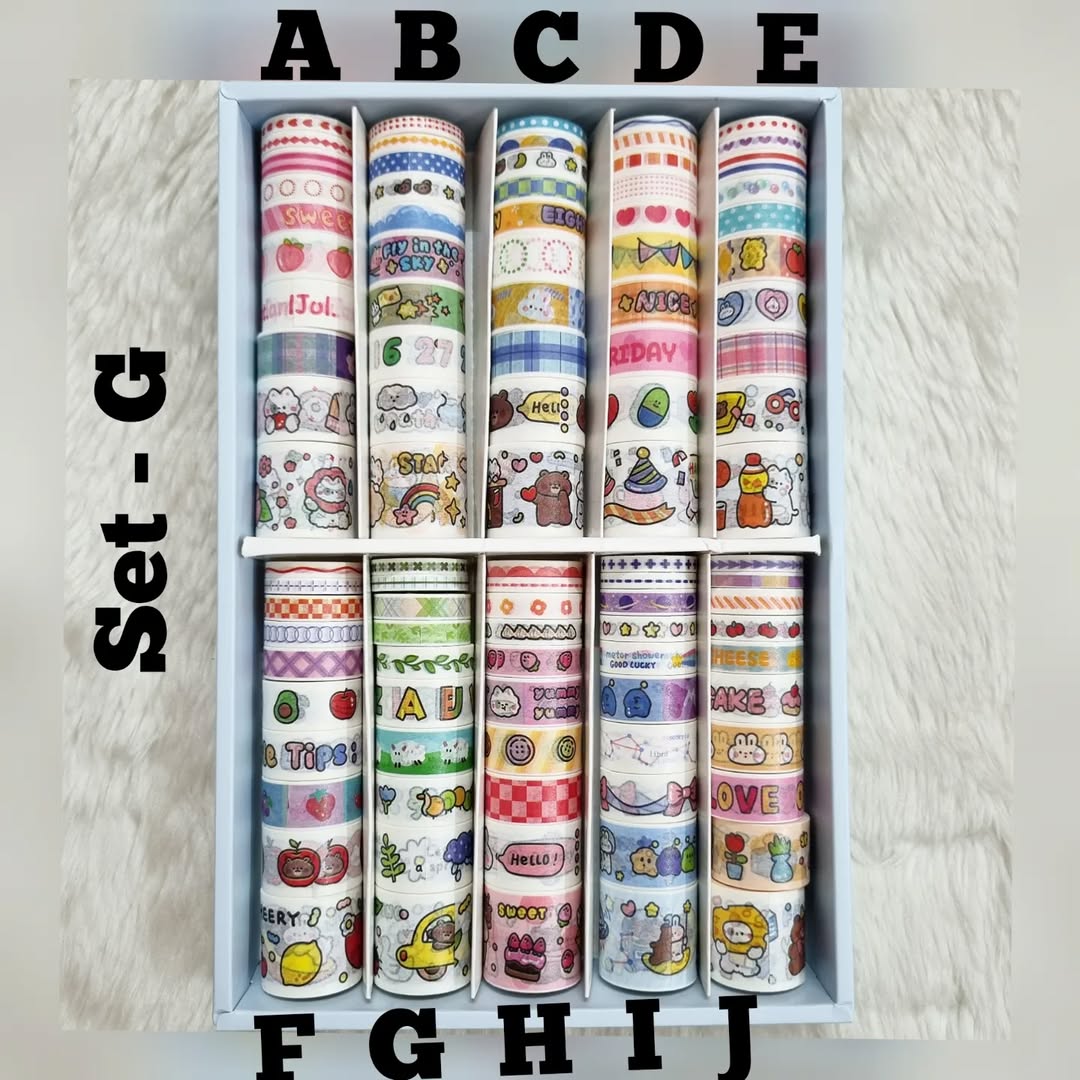 Kawaii Washi Tape Set (Set G)