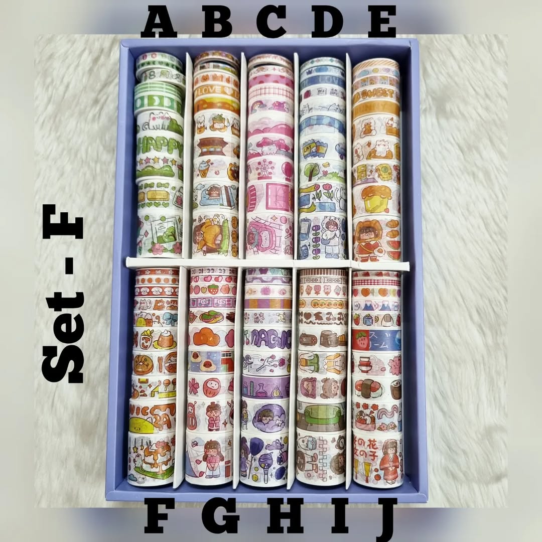 Kawaii Washi Tape Set (Set F)