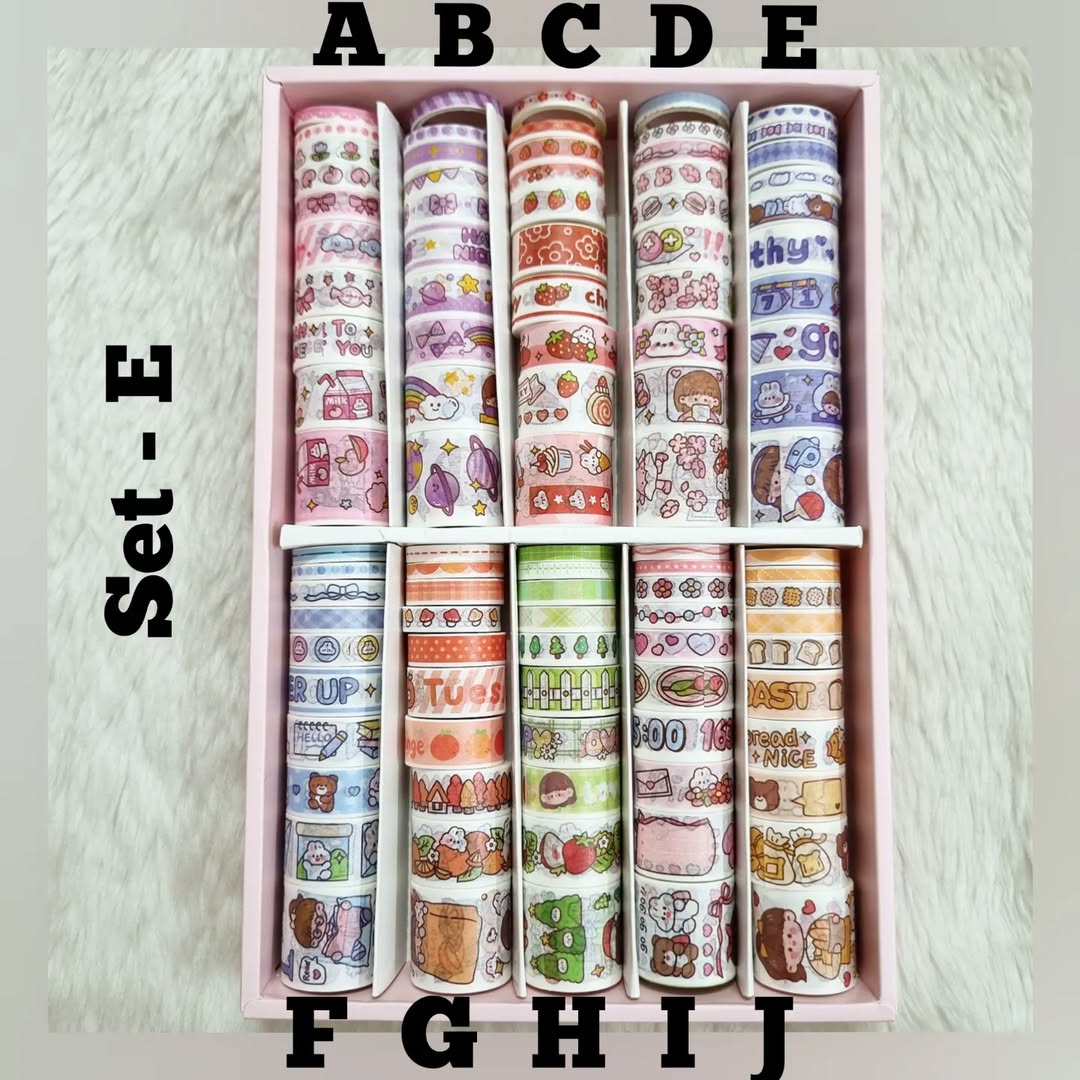 Kawaii Washi Tape Set (Set E)
