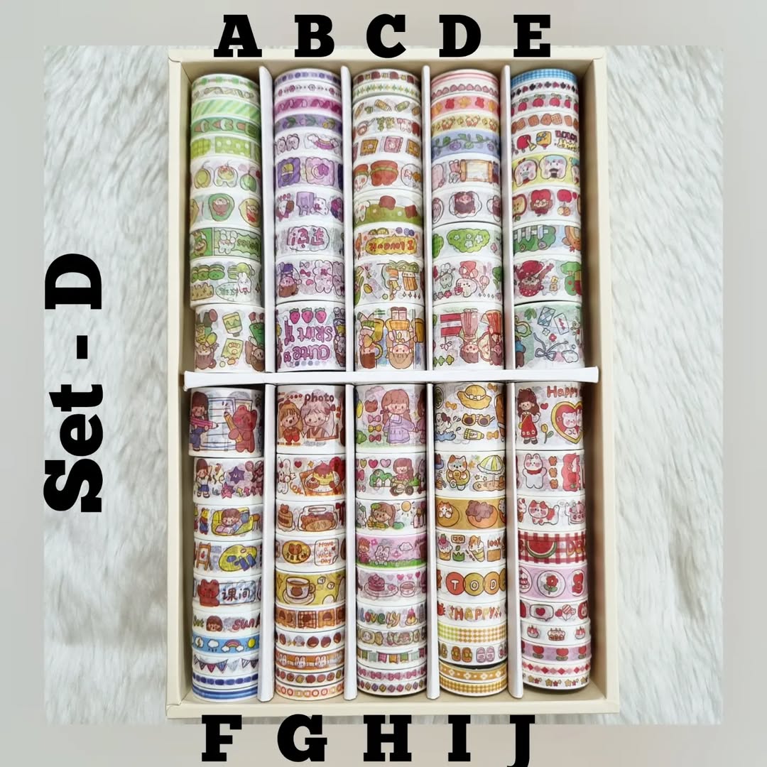 Kawaii Washi Tape Set (Set D)