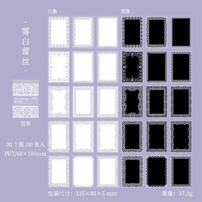 Lace Fantasy PET Stickers (30 Sheets) Size - 68*100mm