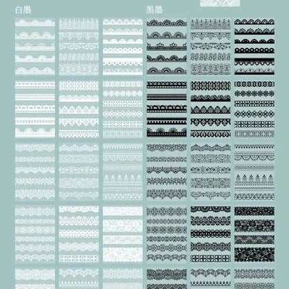 Lace Fantasy PET Stickers (30 Sheets) Size - 68*100mm