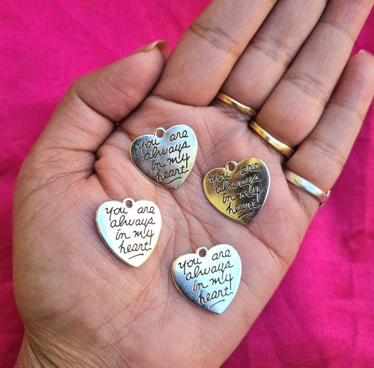 Metal Charms - Heart 3