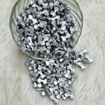 Acrylic Metallic Shaded Bow Beads