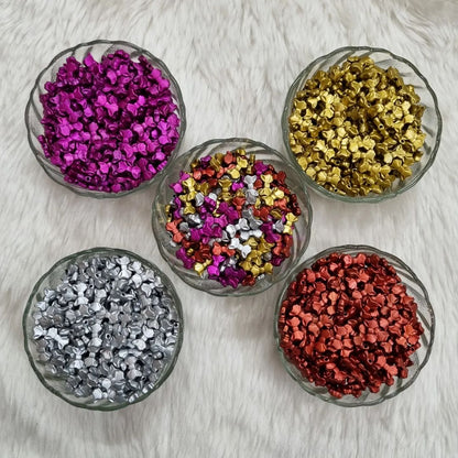 Acrylic Metallic Shaded Bow Beads