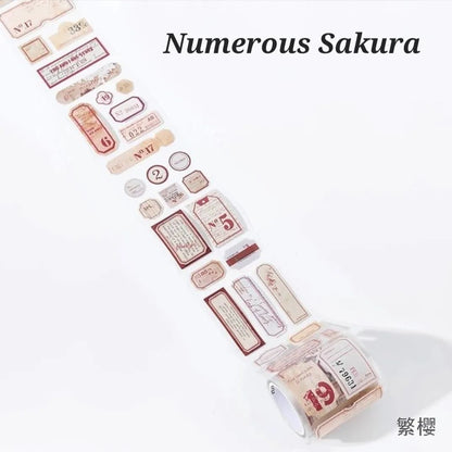 Retro Series Deco Stickers Roll