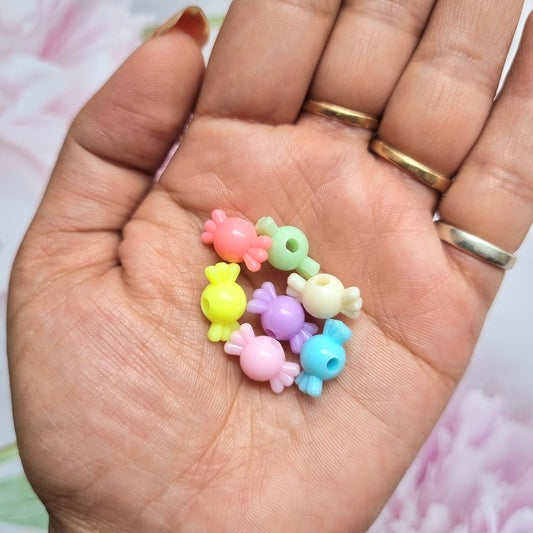 Acrylic Pastel Toffee Beads