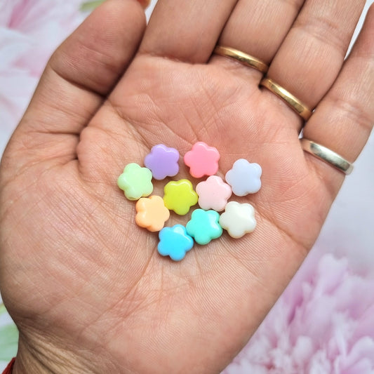 Acrylic Pastel Flower Beads