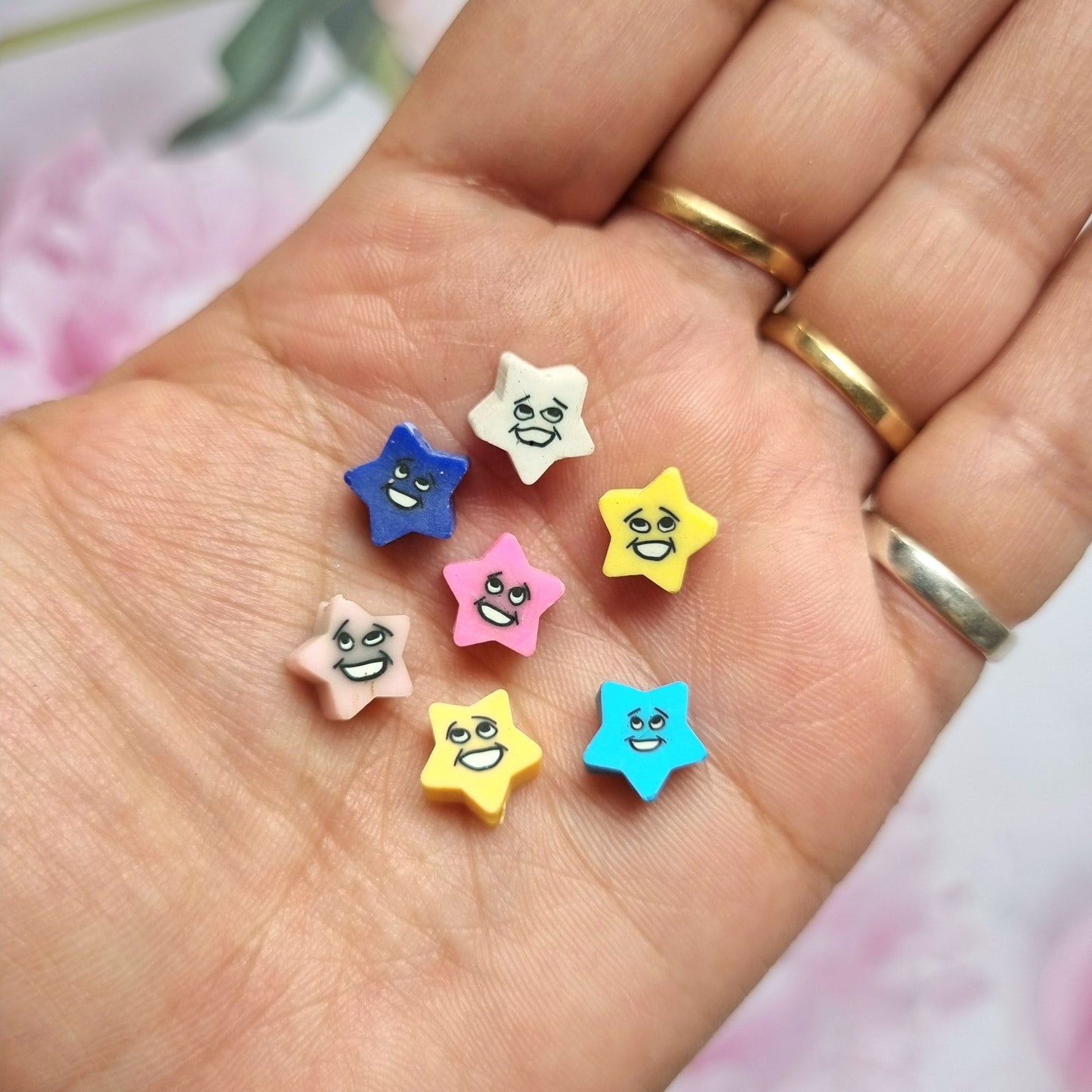 Polymer Beads - Star Smiley