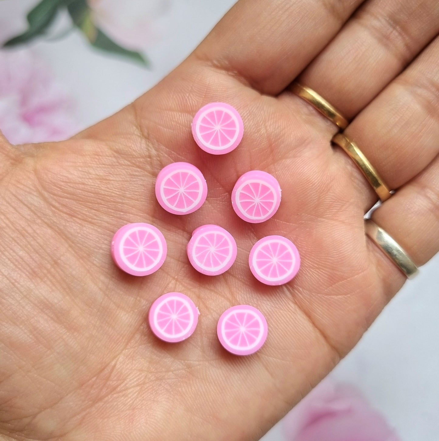 Polymer Beads - Pink Slice