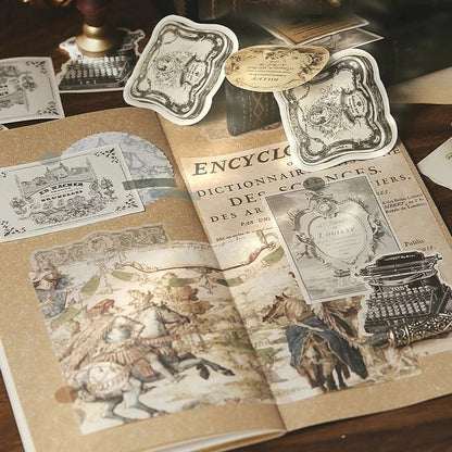 Retro Literature Art material Stickers