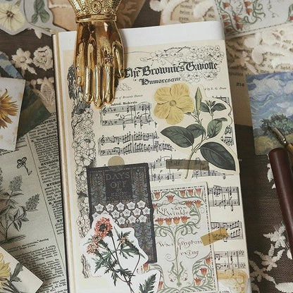 Retro Literature Art material Stickers