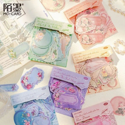 Retro Flower labels