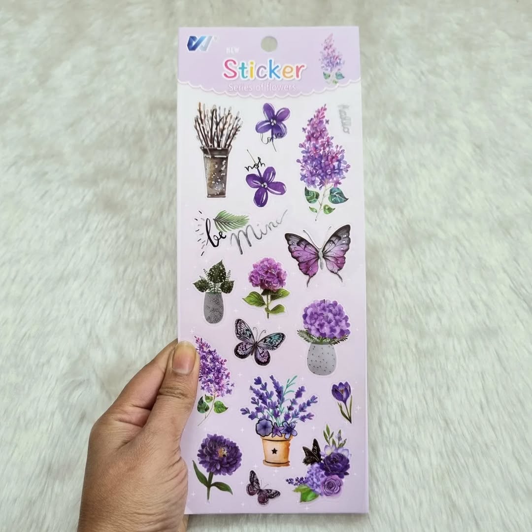 Silver Foiled PET stickers
