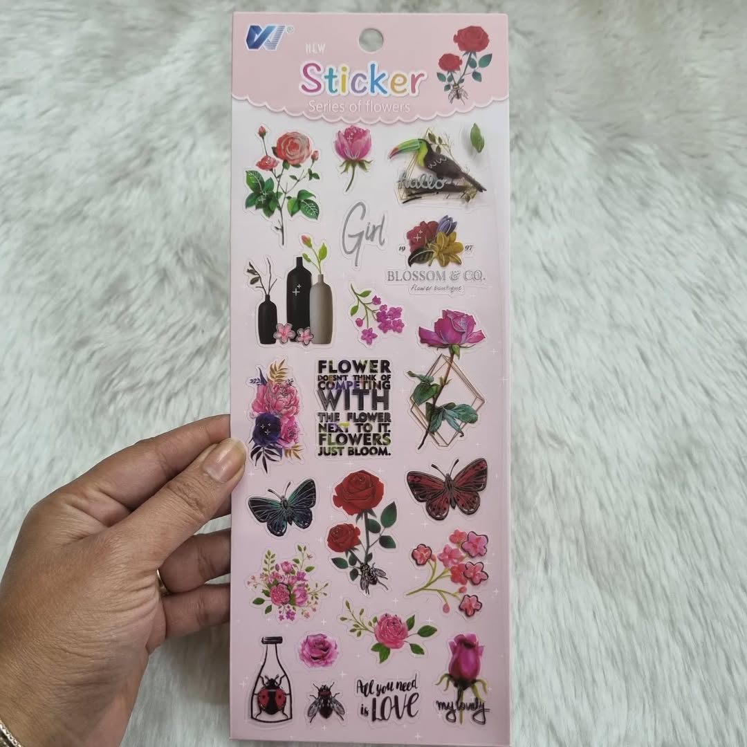 Silver Foiled PET stickers