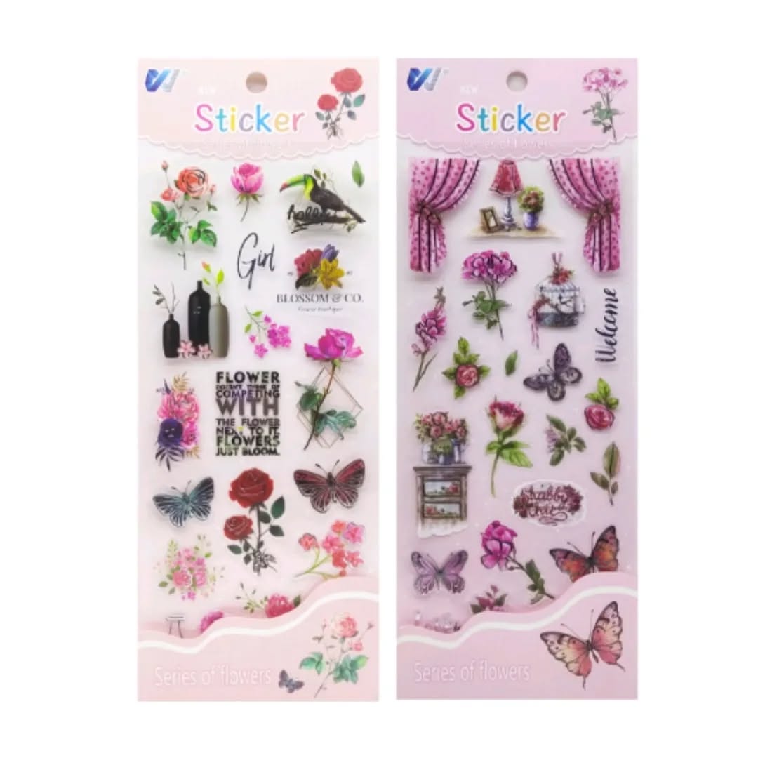 Silver Foiled PET stickers