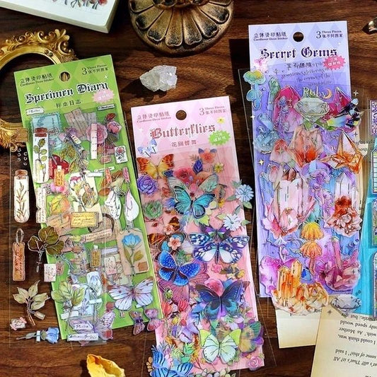 Silver Foiled Deco Stickers