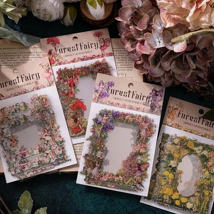 Forest Fairy Series Vintage Frame PET Stickers