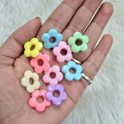Acrylic Pastel Flower Beads