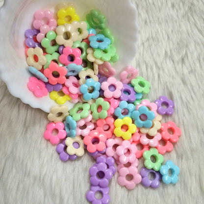 Acrylic Pastel Flower Beads