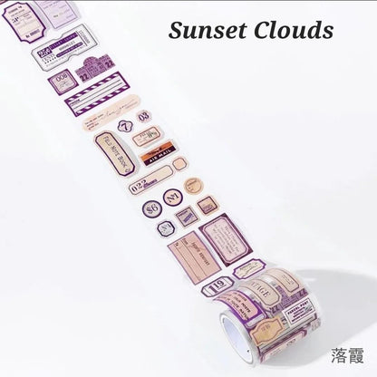 Retro Series Deco Stickers Roll