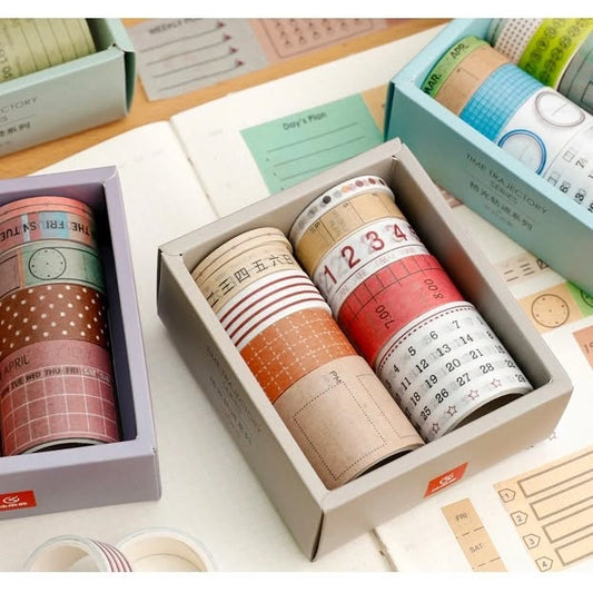 Time Trajectory Series Washi Tapes (Set of 10)
