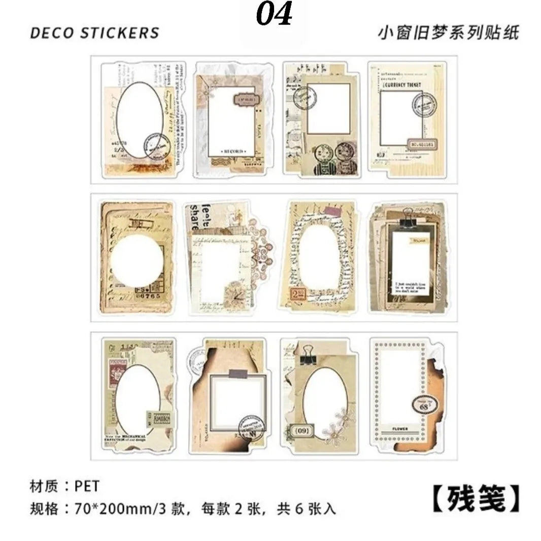 Vintage Frame PET Stickers